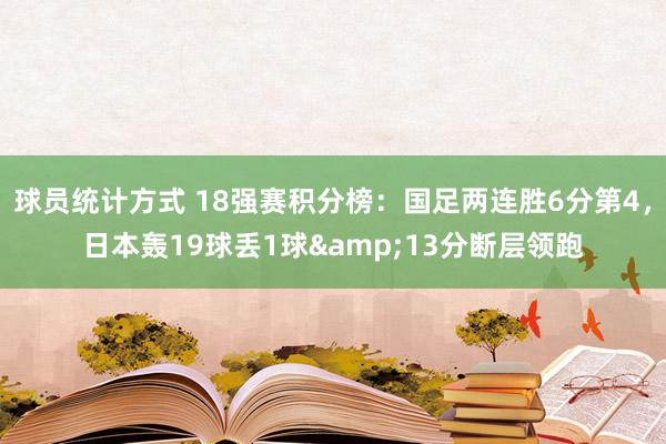 球员统计方式 18强赛积分榜：国足两连胜6分第4，日本轰19球丢1球&13分断层领跑