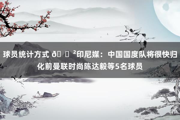 球员统计方式 😲印尼媒：中国国度队将很快归化前曼联时尚陈达毅等5名球员