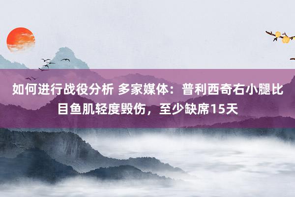 如何进行战役分析 多家媒体：普利西奇右小腿比目鱼肌轻度毁伤，至少缺席15天