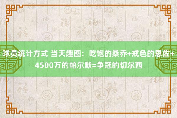 球员统计方式 当天趣图：吃饱的桑乔+戒色的恩佐+4500万的帕尔默=争冠的切尔西