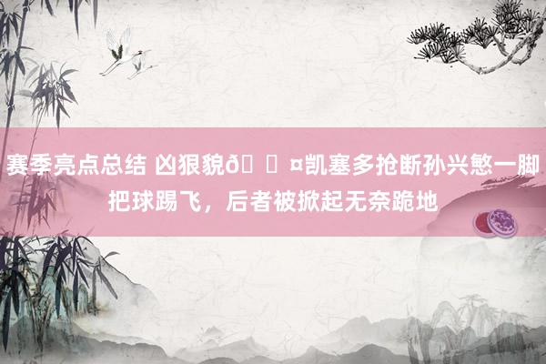 赛季亮点总结 凶狠貌😤凯塞多抢断孙兴慜一脚把球踢飞，后者被掀起无奈跪地