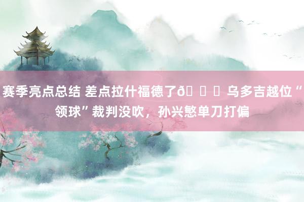 赛季亮点总结 差点拉什福德了😅乌多吉越位“领球”裁判没吹，孙兴慜单刀打偏