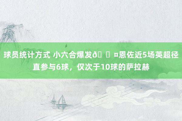 球员统计方式 小六合爆发😤恩佐近5场英超径直参与6球，仅次于10球的萨拉赫