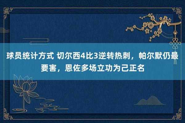 球员统计方式 切尔西4比3逆转热刺，帕尔默仍最要害，恩佐多场立功为己正名